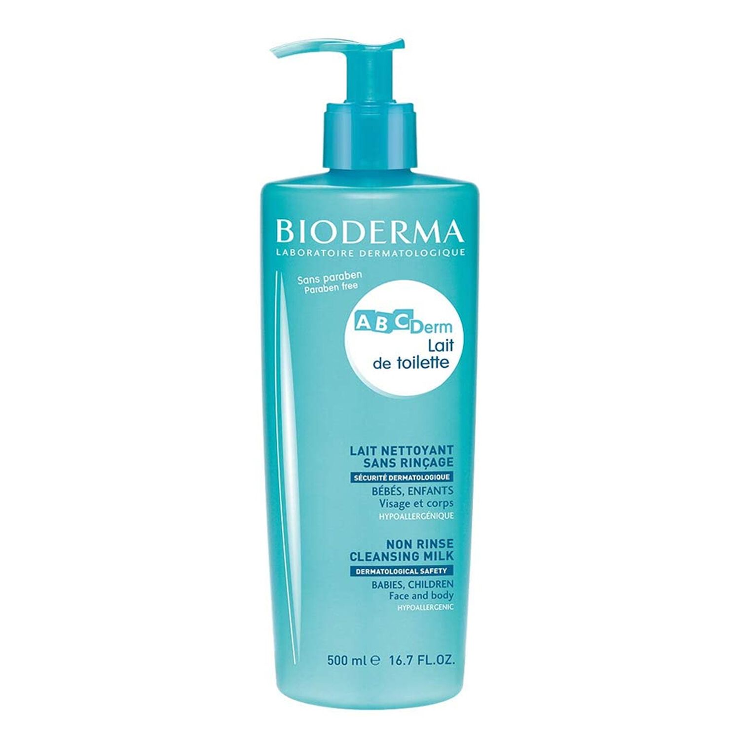 Bioderma ABCDerm Lait de Toilette Lait Nettoyant Sans Rinçage 500 ml
