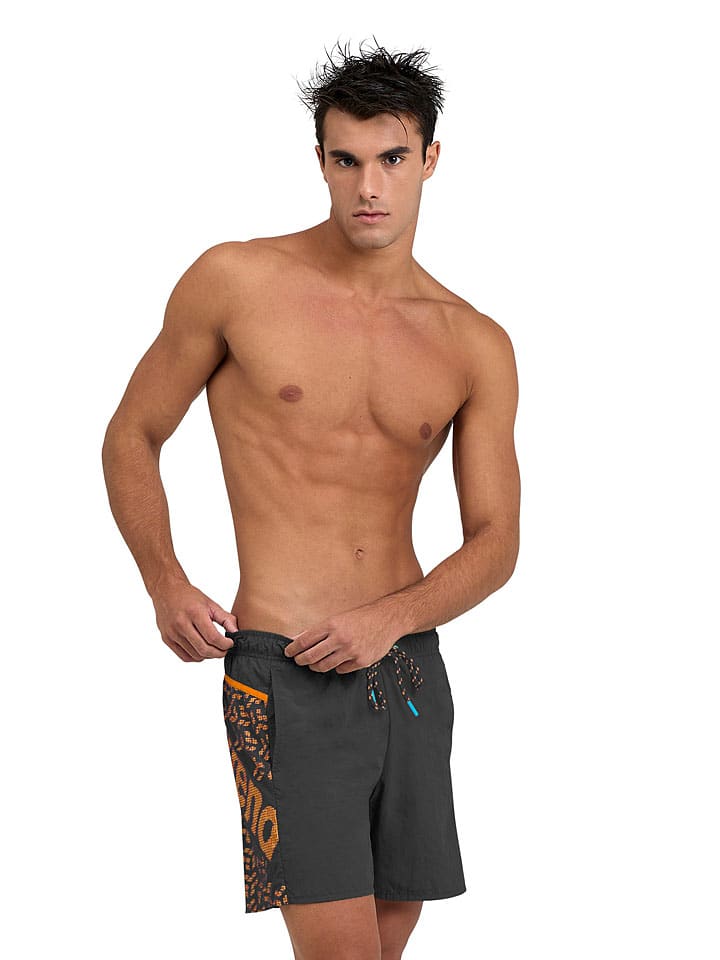 Arena Badeshorts in Anthrazit/ Orange günstig kaufen