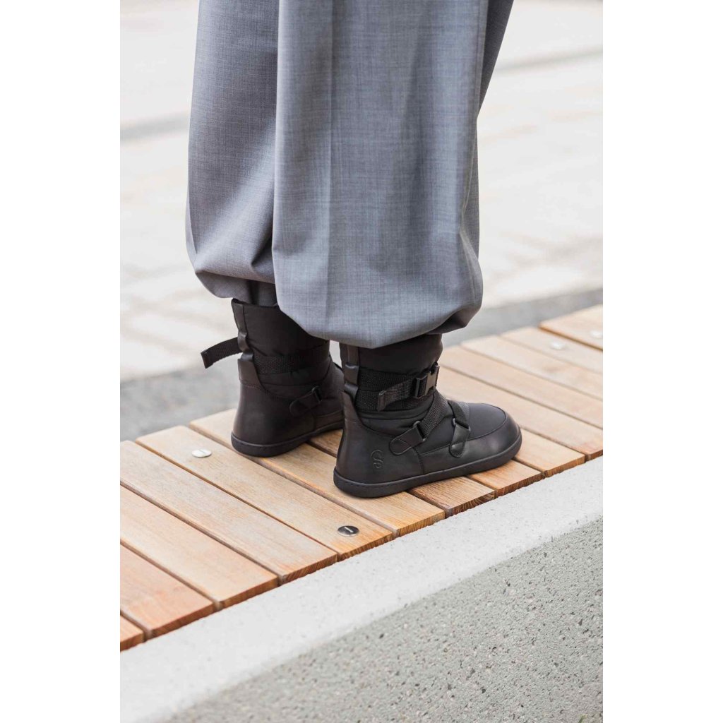 Shapen Frosty Black schwarze Winterbarfußschuhe