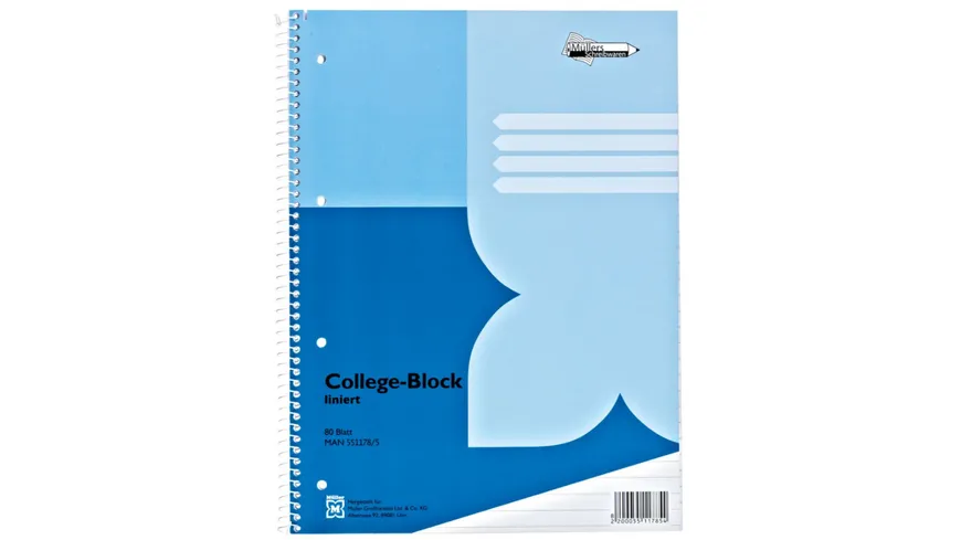 Müller`s Collegeblock A4 liniert 80Blatt
