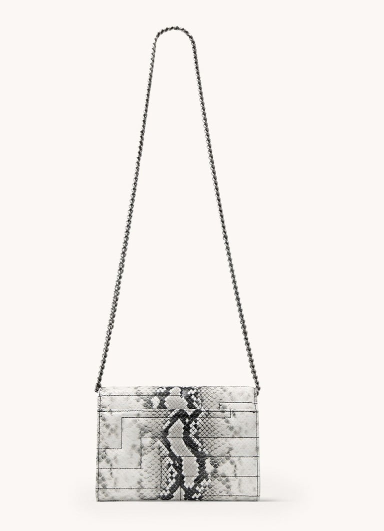 Jimmy Choo Avenue kazādas sajūga soma ar čūskādas apdruku