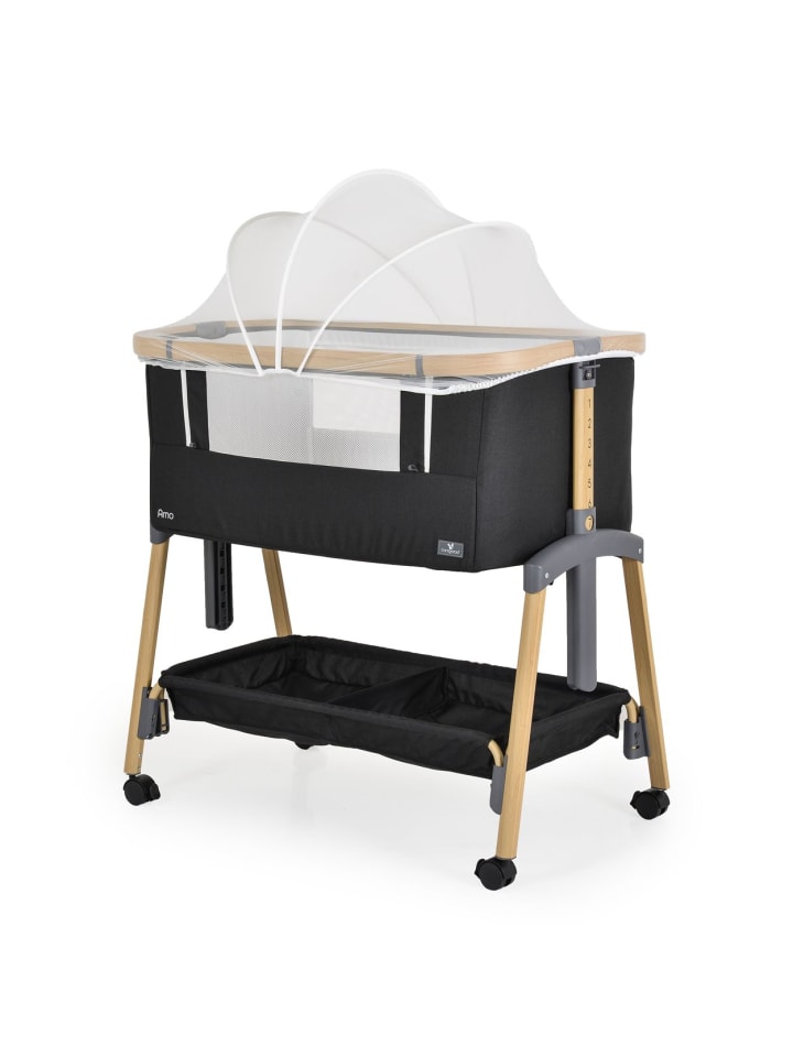 Cangaroo Beistellbett Amo Matratze in schwarz günstig kaufen onesize