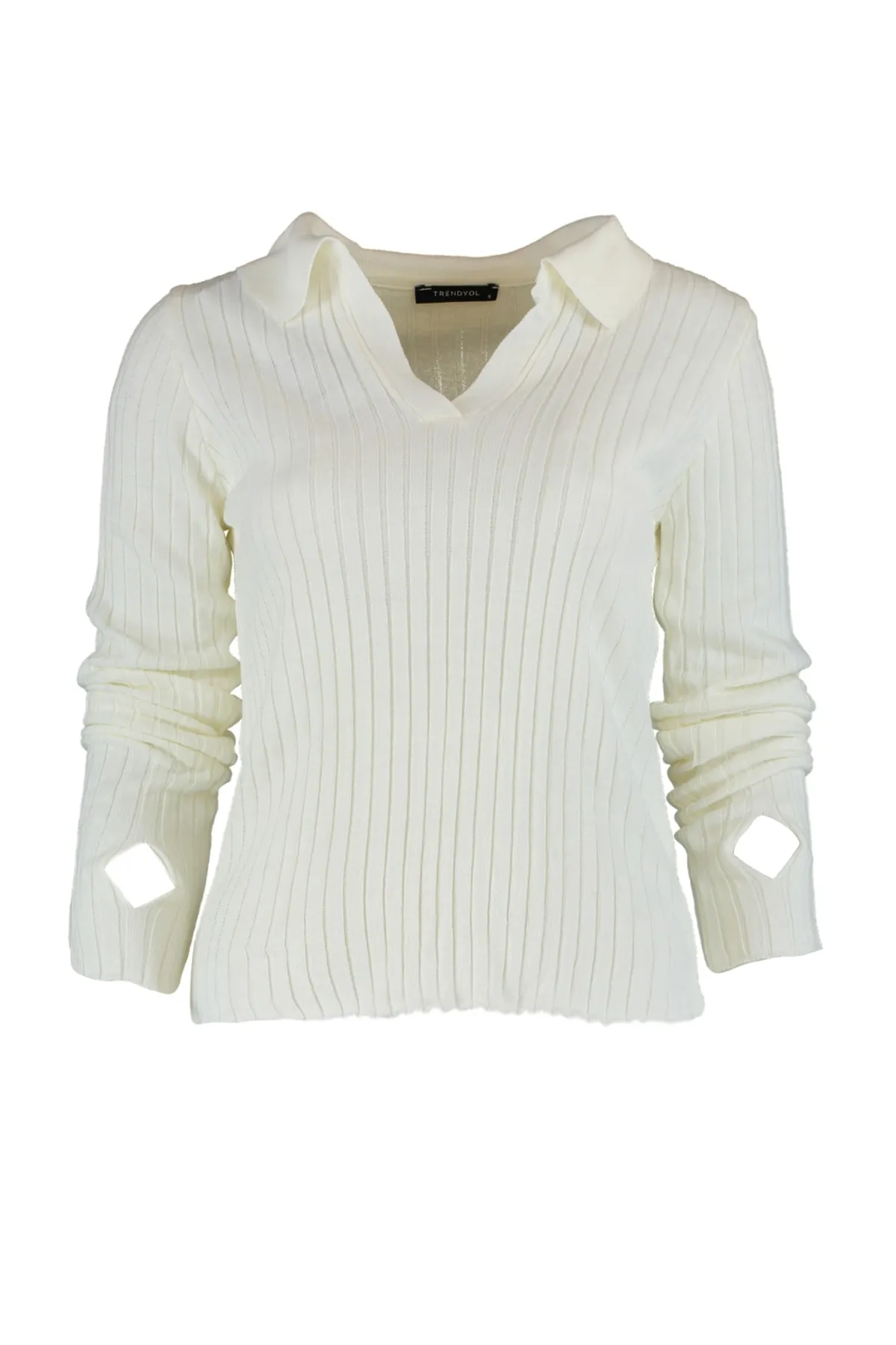 Trendyol Collection  Ecrufarbener Strickpullover mit Rollkragen TWOAW21KZ1113