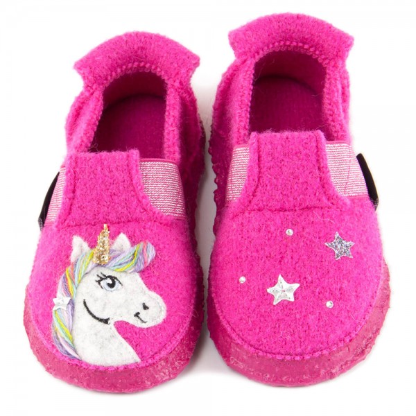 Nanga ~ Schurwoll Hausschuh ~ Unicorn (pink)