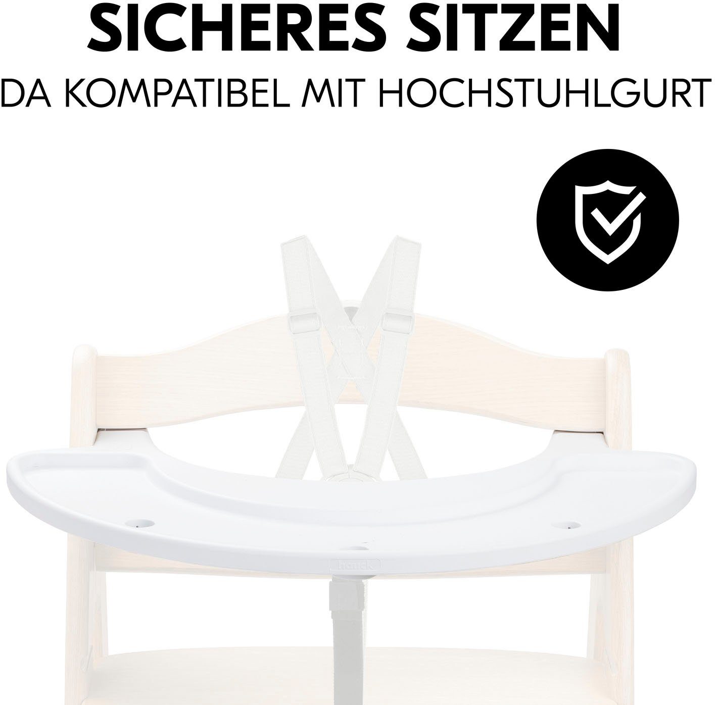 Hauck Hochstuhltablett Arketa Play Tray, White, Kunststoff