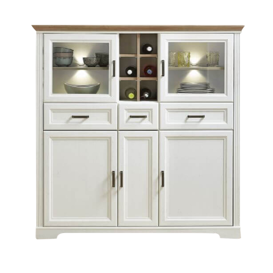 Highboard Jasmin mit Beleuchtung Pinie