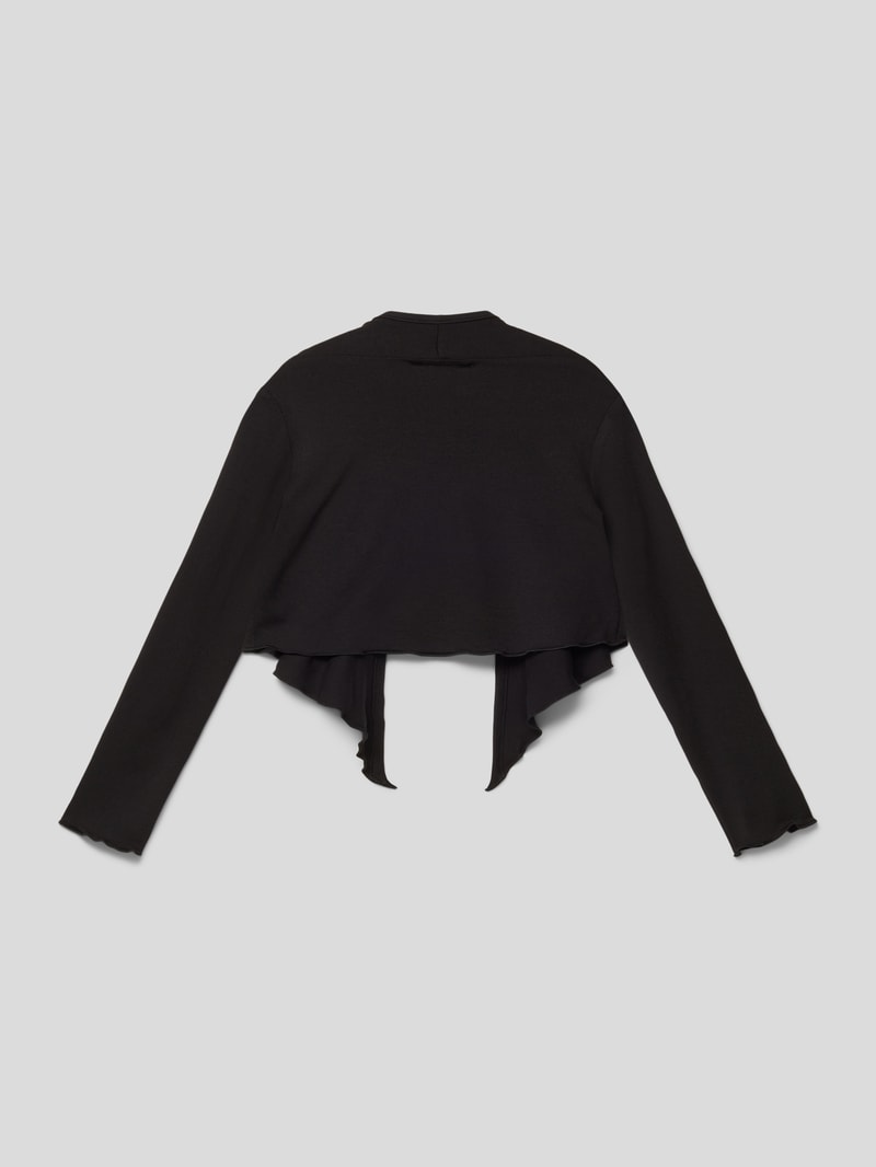 Bolero mit Muschelsaum in schwarz