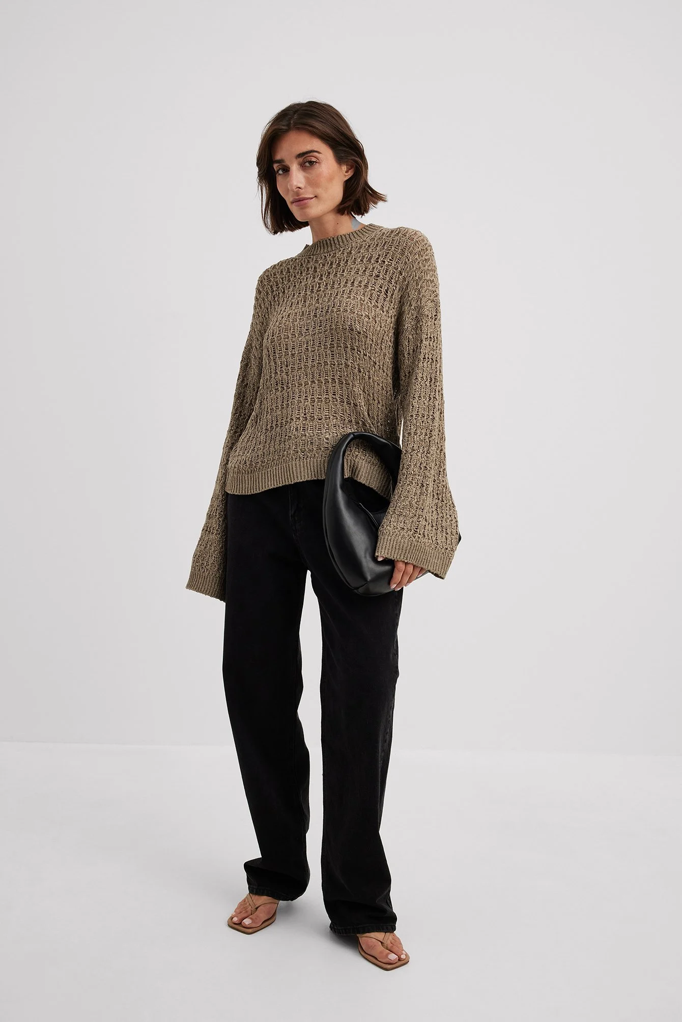 Oversize locker gestrickter Pullover