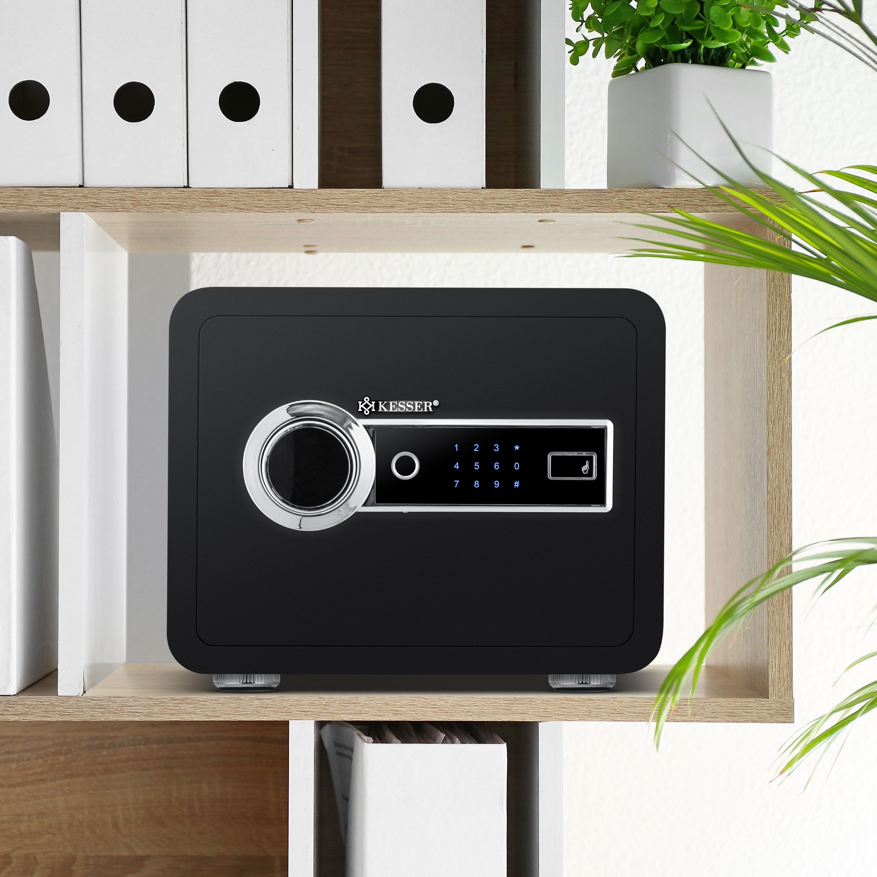 KESSER Tresor, Elektrischer Tresor mit Fingerabdruck Inkl. Batteriebox