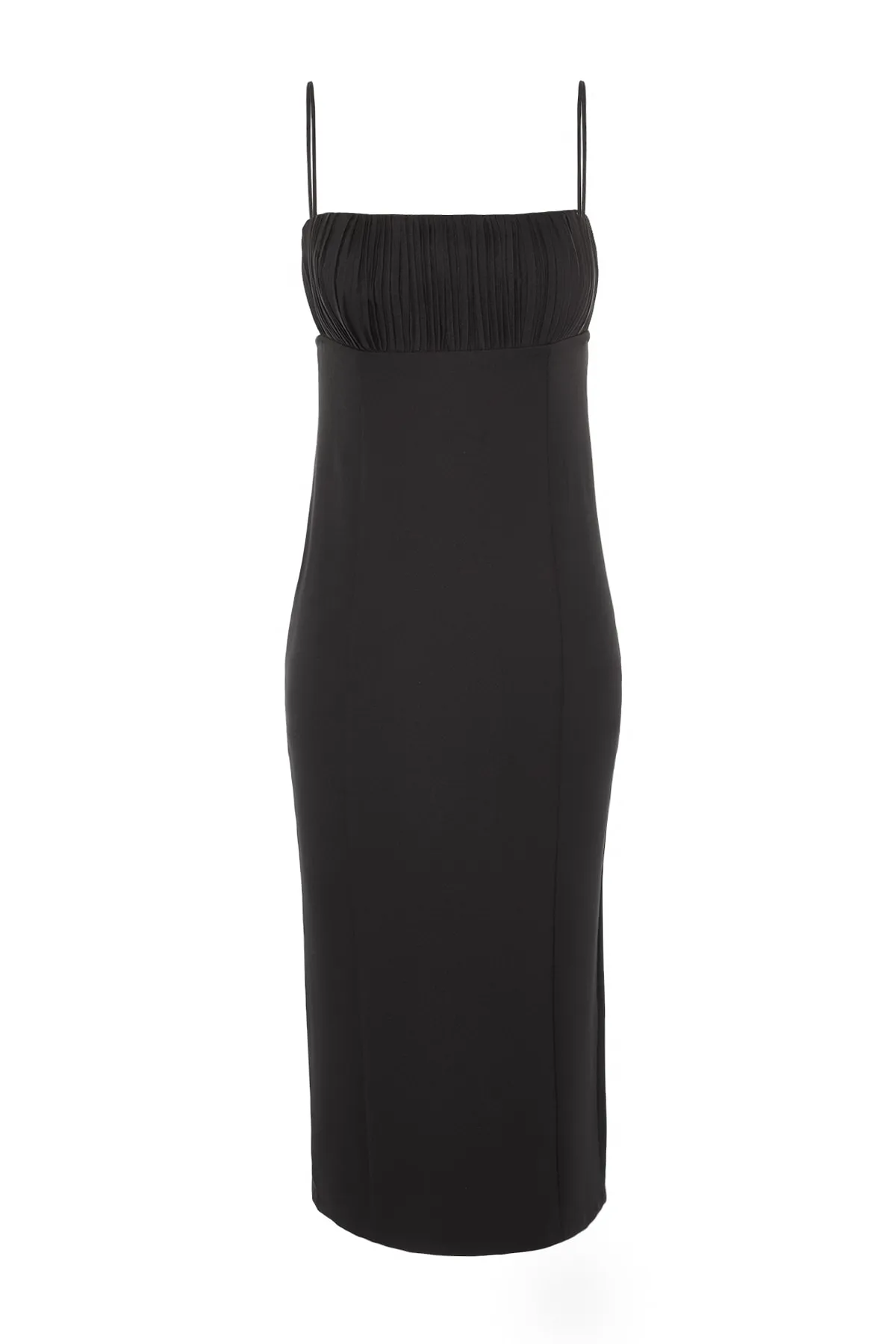 Trendyol Collection  Schwarzes, detailliertes, elegantes Abendkleid TPRSS22EL0967