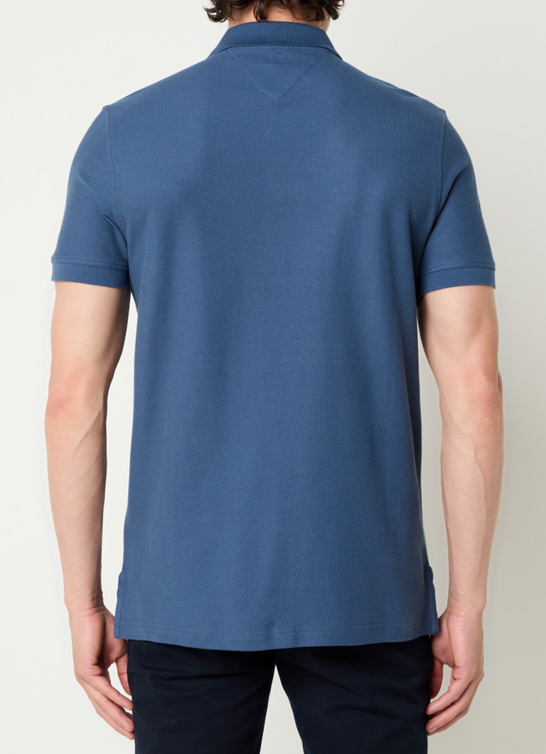 Tommy Hilfiger regulāra piegriezuma polo krekls no pikē kokvilnas ar izšuvumu no logotipa