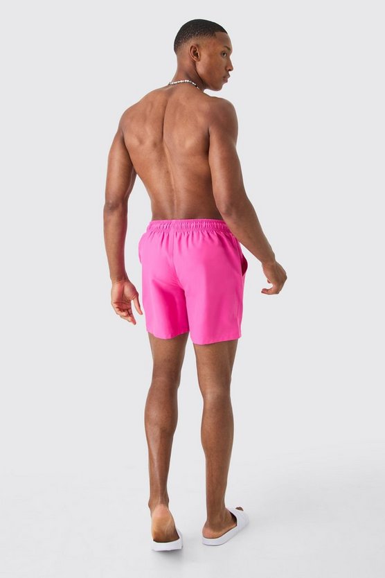 Man Signature mittellange Badehose