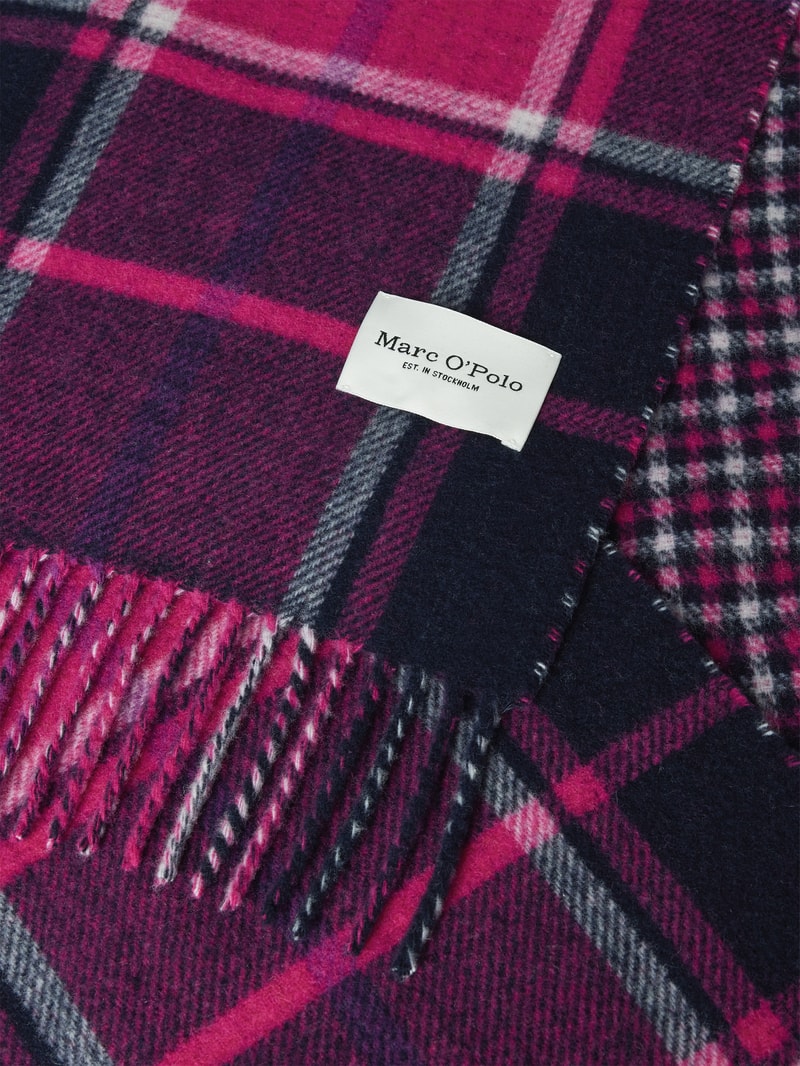 Schal mit Glencheck-Muster in pink