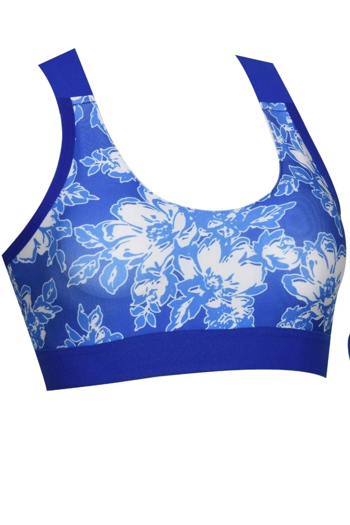 Nicoletta  Mixed-26 Damen-BH, schwammunterstützt, Sport-Bustier, gemustert, Fitness