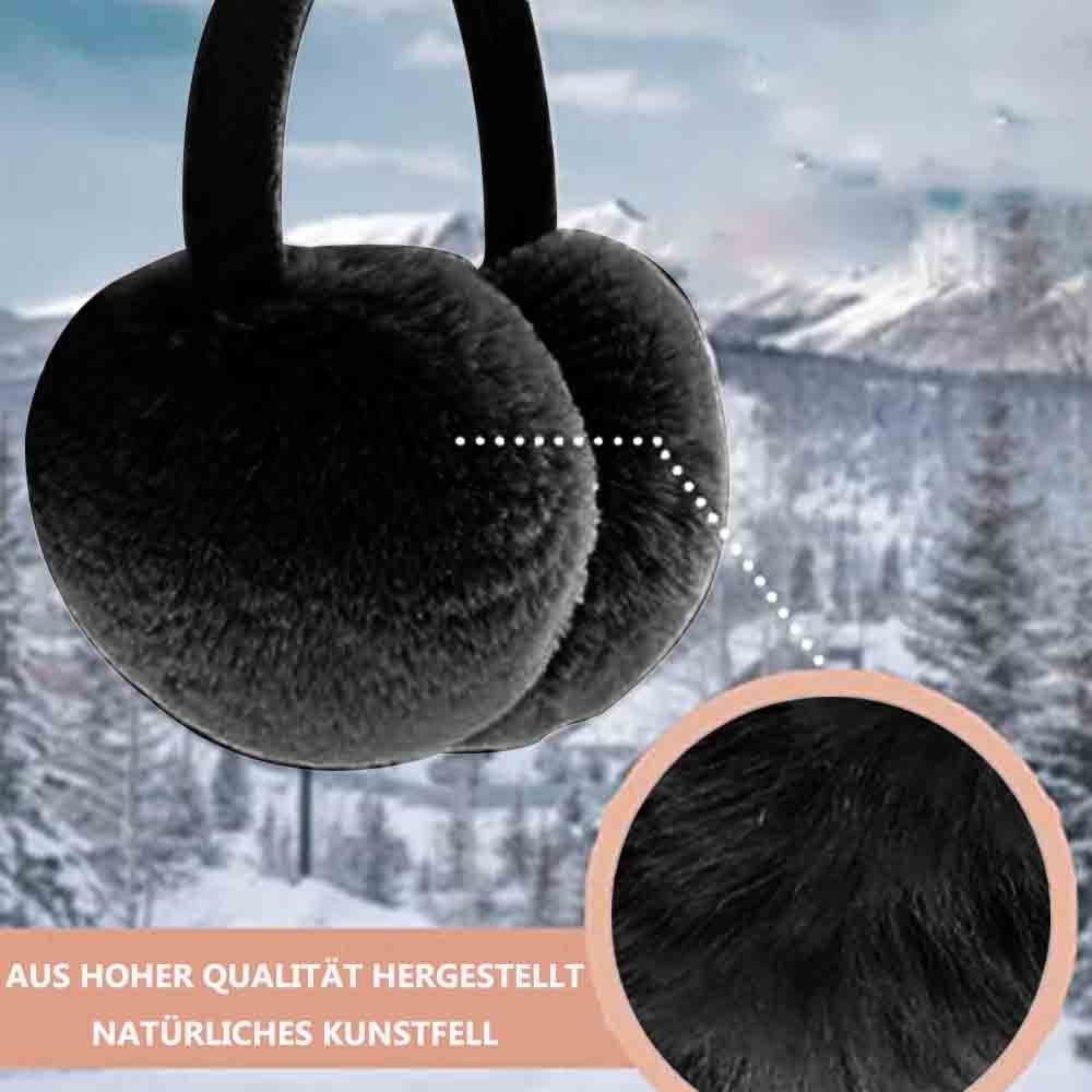 Questive Ohrenwärmer Damen Ohrwärmer Plüsch Ohrenwärmer Winter Verstellbarer Ohrenschützer