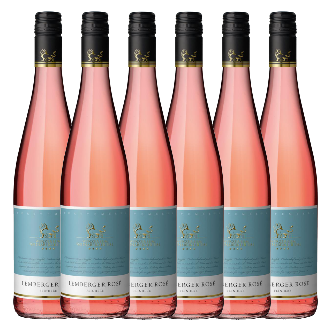 Württembergische WZG Winzer Vom Weinsberger Tal Lemberger Rosé Qualitätswein Feinherb 0,75L 6er Karton