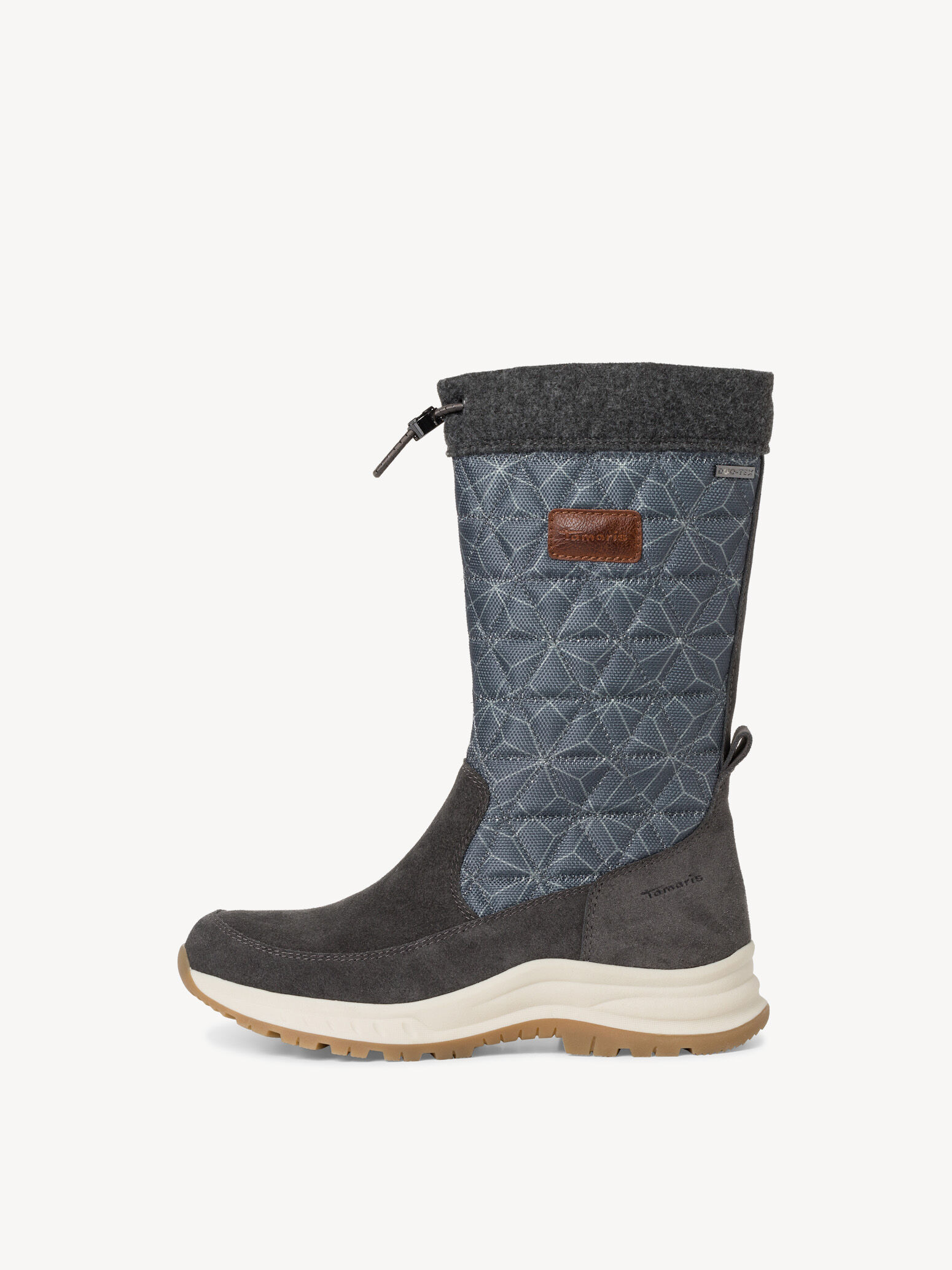 Bottine en cuir - gris