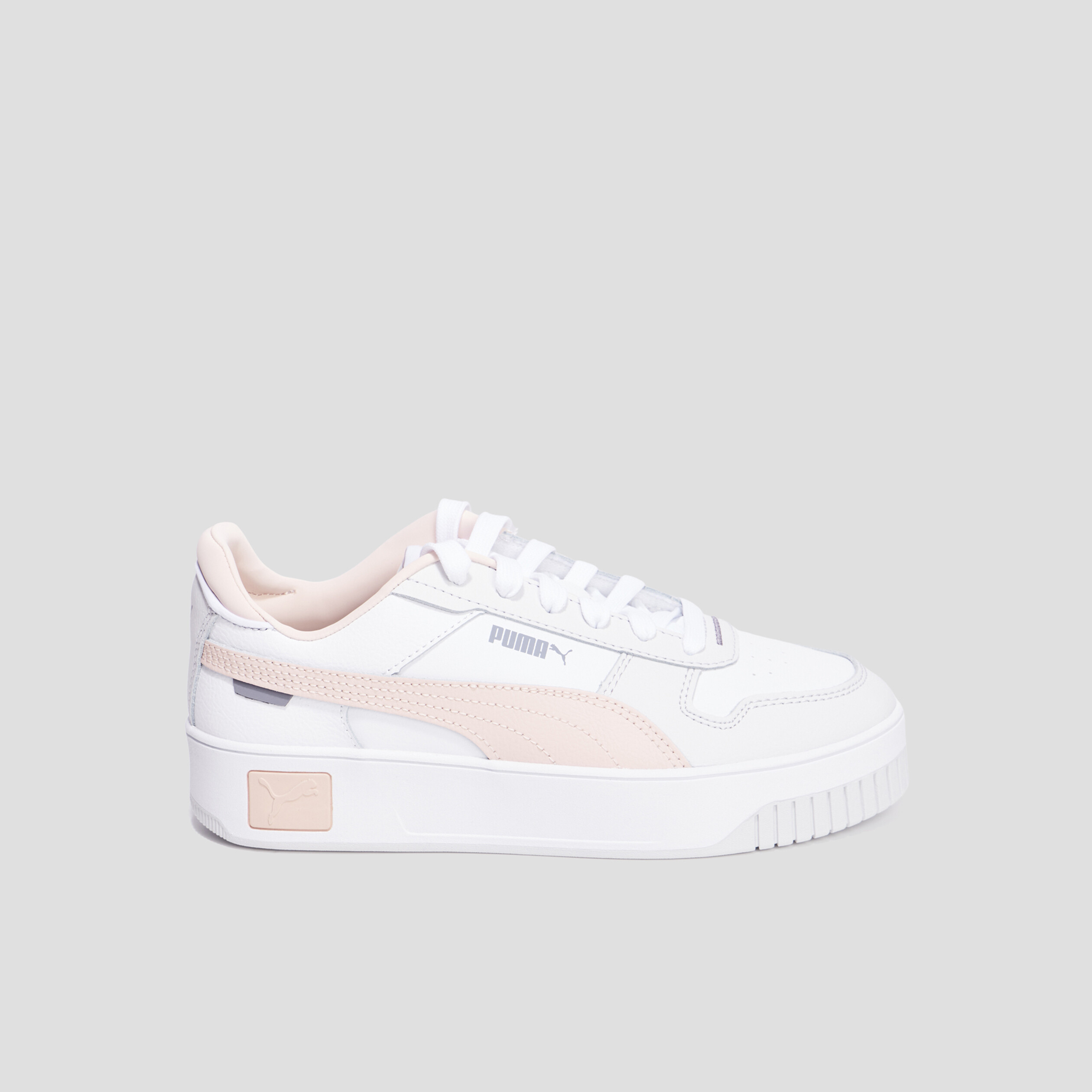 Tennis basses en cuir Puma Carina Street rose femme | La Halle