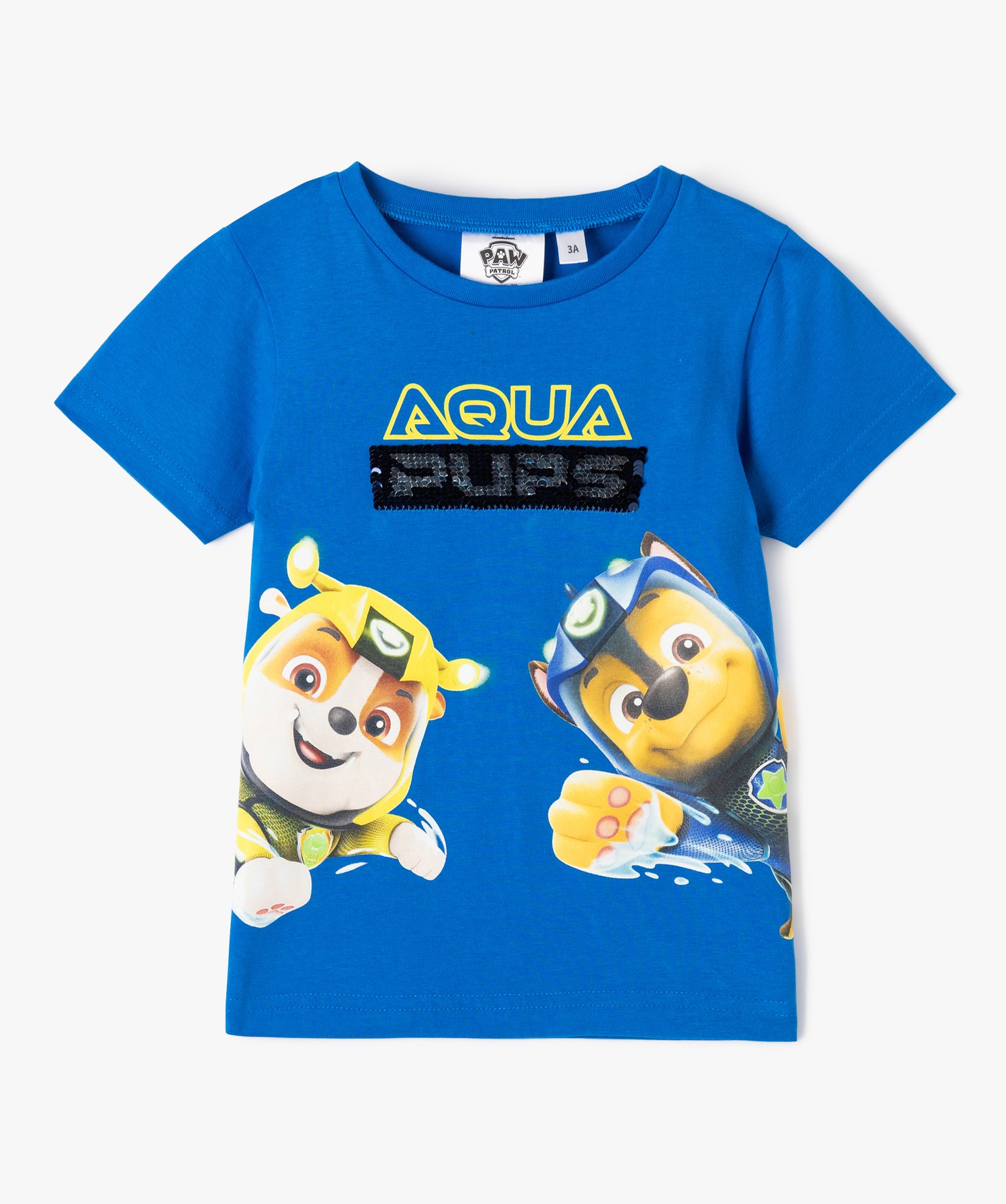 Tee-shirt Garçon avec motif et sequins réversibles - Pat P... bleu | GEMO