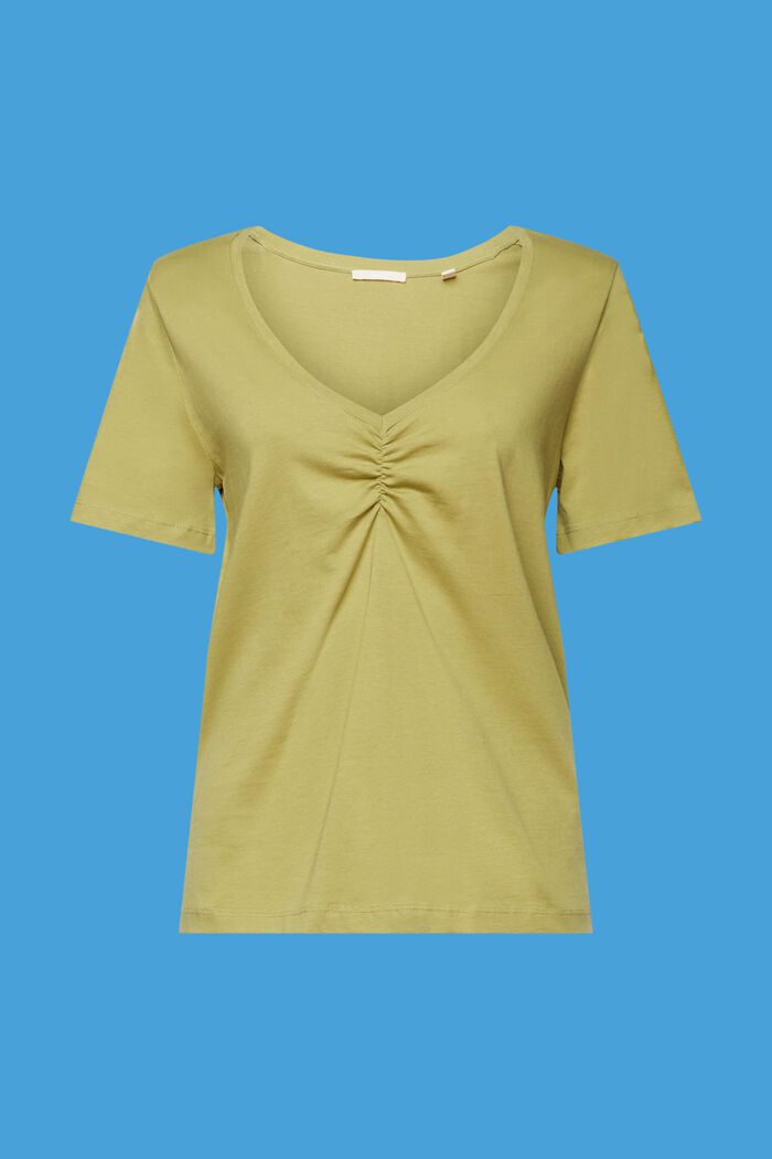 Shirt mit Raffung, 100% Baumwolle