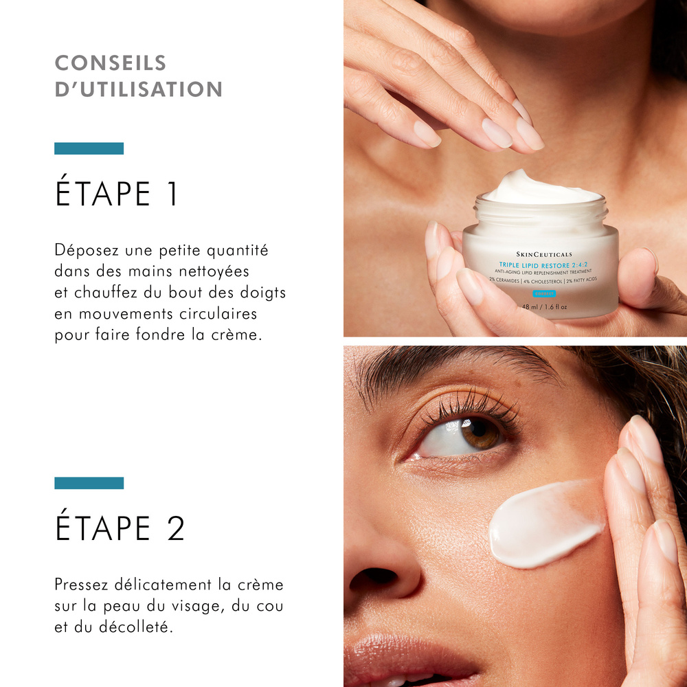 SkinCeuticals TRIPLE LIPID RESTORE 2:4:2 Soin visage anti-âge nourrissant, confort, éclat, douceur