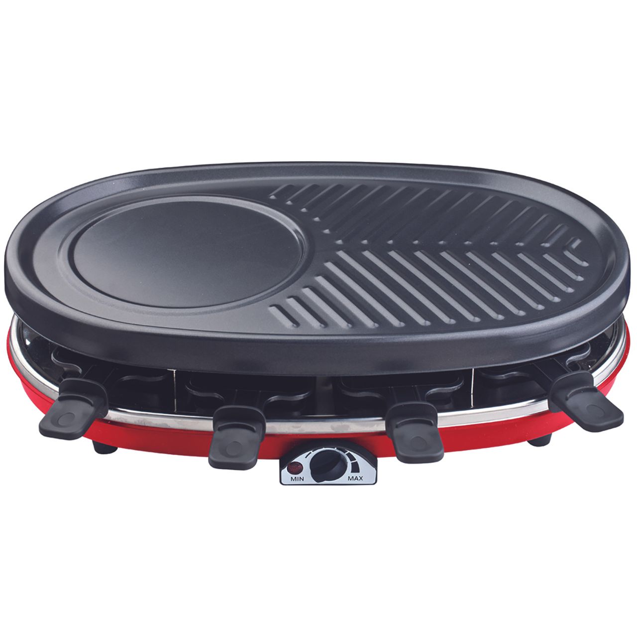 H.Koenig Raclette RP418 für 8 Personen mit Granitstein und Grill, 1500W