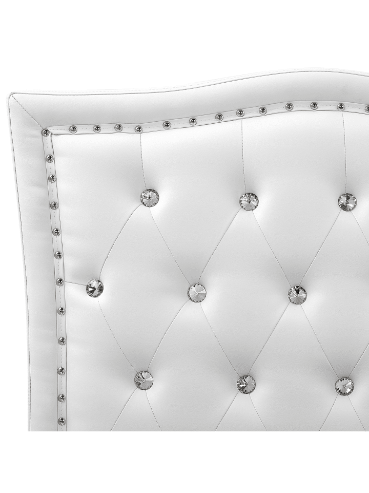 Beliani Doppelbett METZ in Weiß/Silber - (W) 212 x (H) 103 x (L) 215 cm günstig kaufen onesize