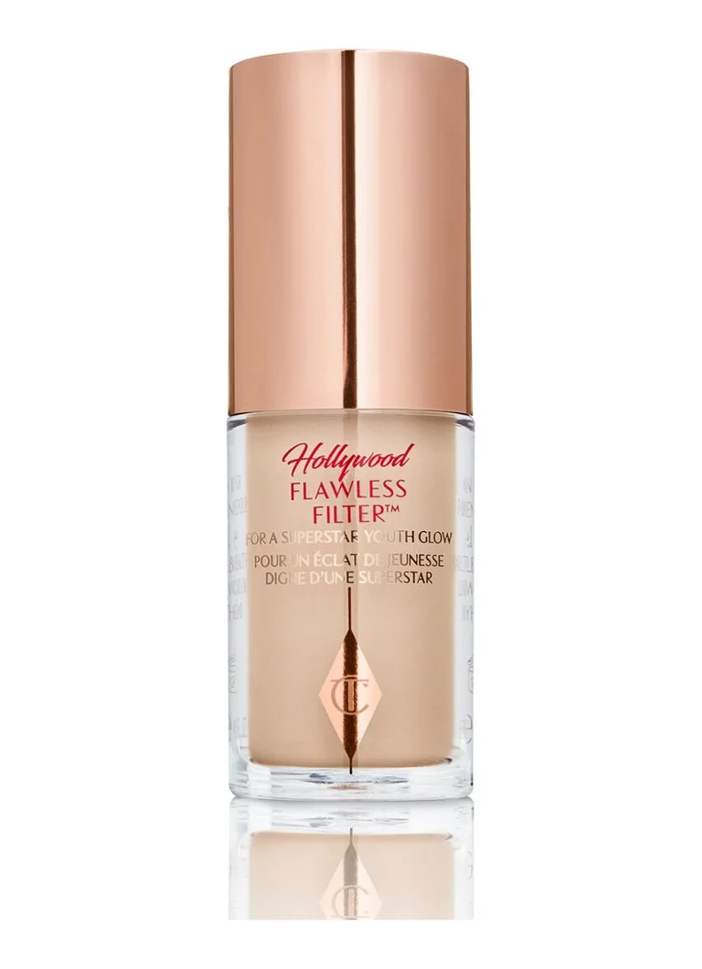 Charlotte Tilbury Mini Hollywood Flawless Filter - matkakokoinen pohjustusvoide, korostusvoide ja korjain