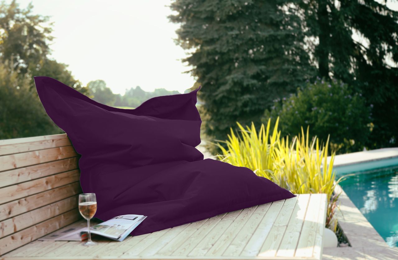 Kinzler Outdoorfähiger Riesensitzsack ca. 140 x 180 cm, Farbe brombeer