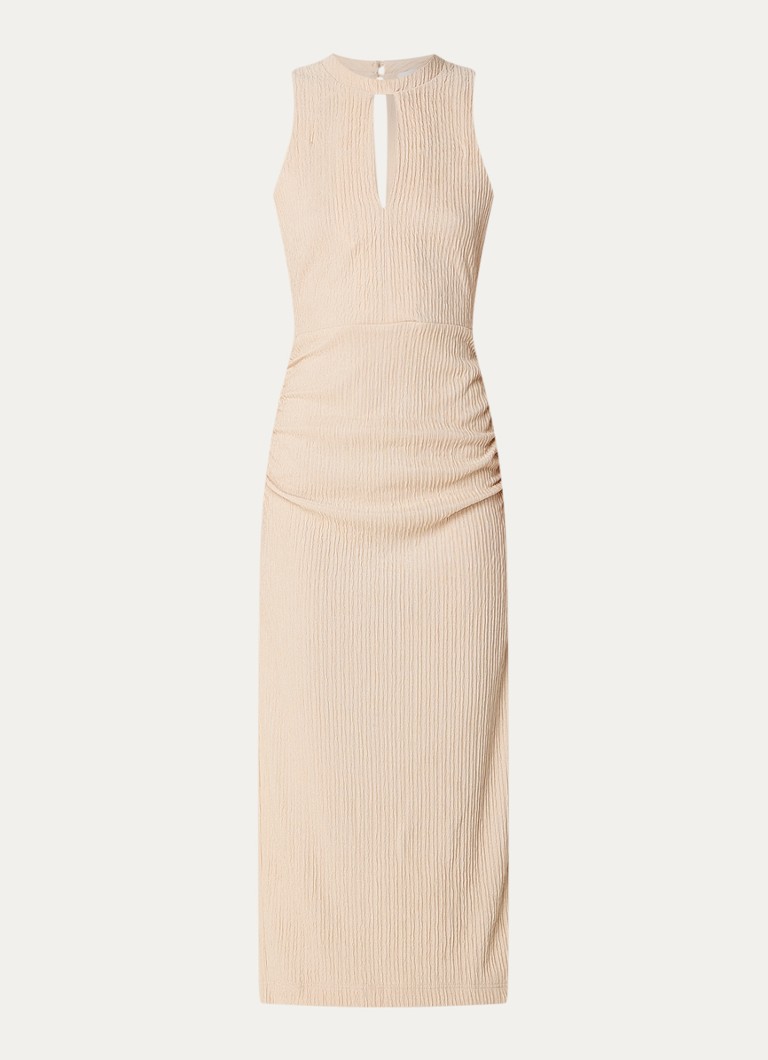 Aaiko Abby midi dress with texture and cut-out detail