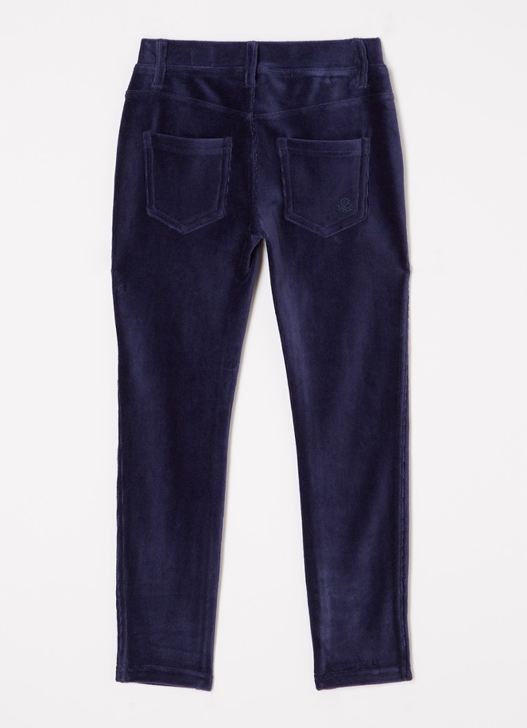 Pantaloni drepți din catifea reiată Benetton