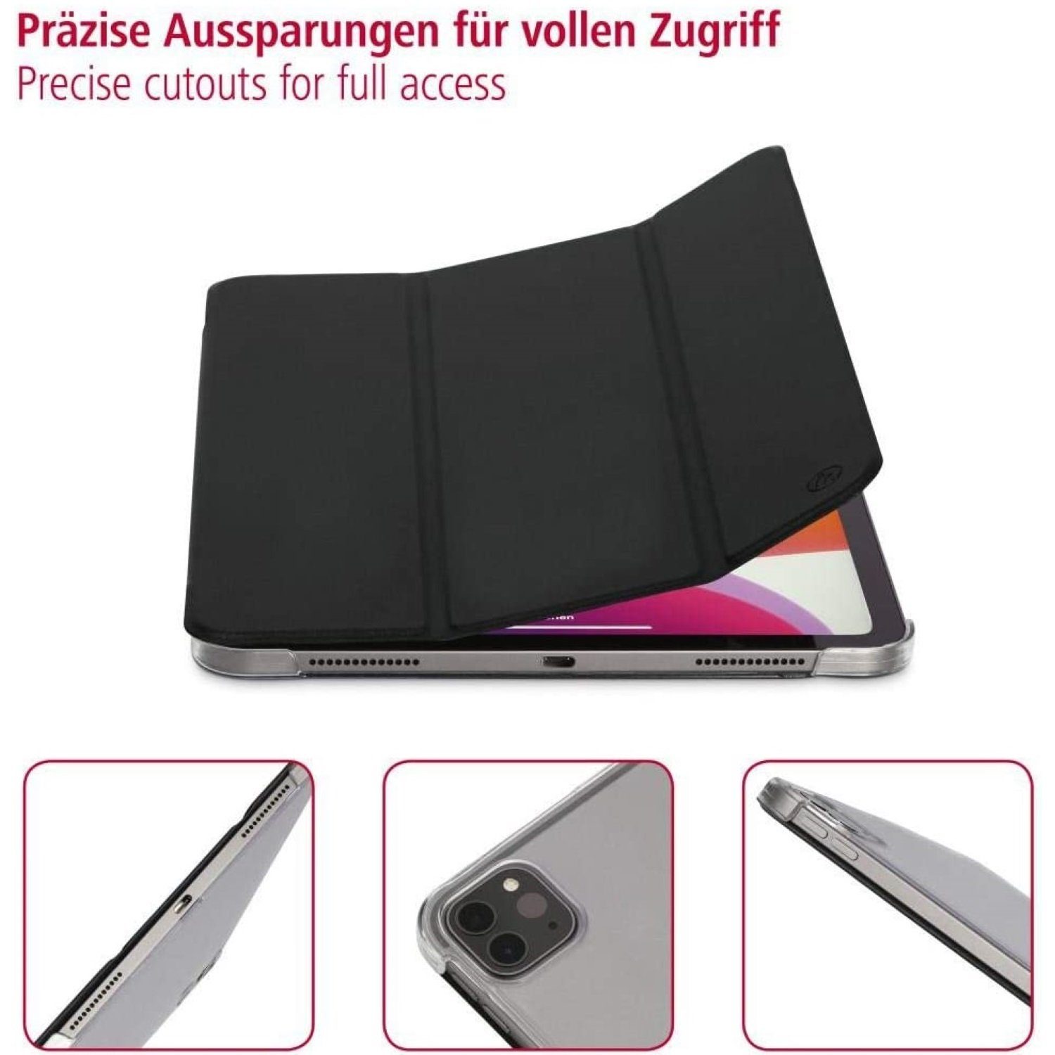 Hama Tablet-Hülle Smart Case Fold Clear Tasche Cover Hülle, für Apple iPad Pro 12,9