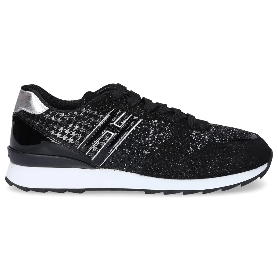Hogan - Sneaker low R261 Logo Glitzer schwarz-kombi - schwarz