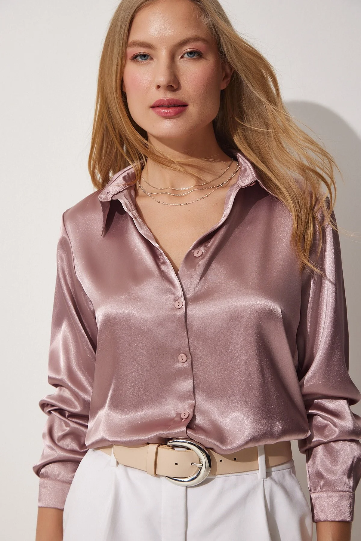 Happiness İstanbul  Hemde - Beige - Regular Fit