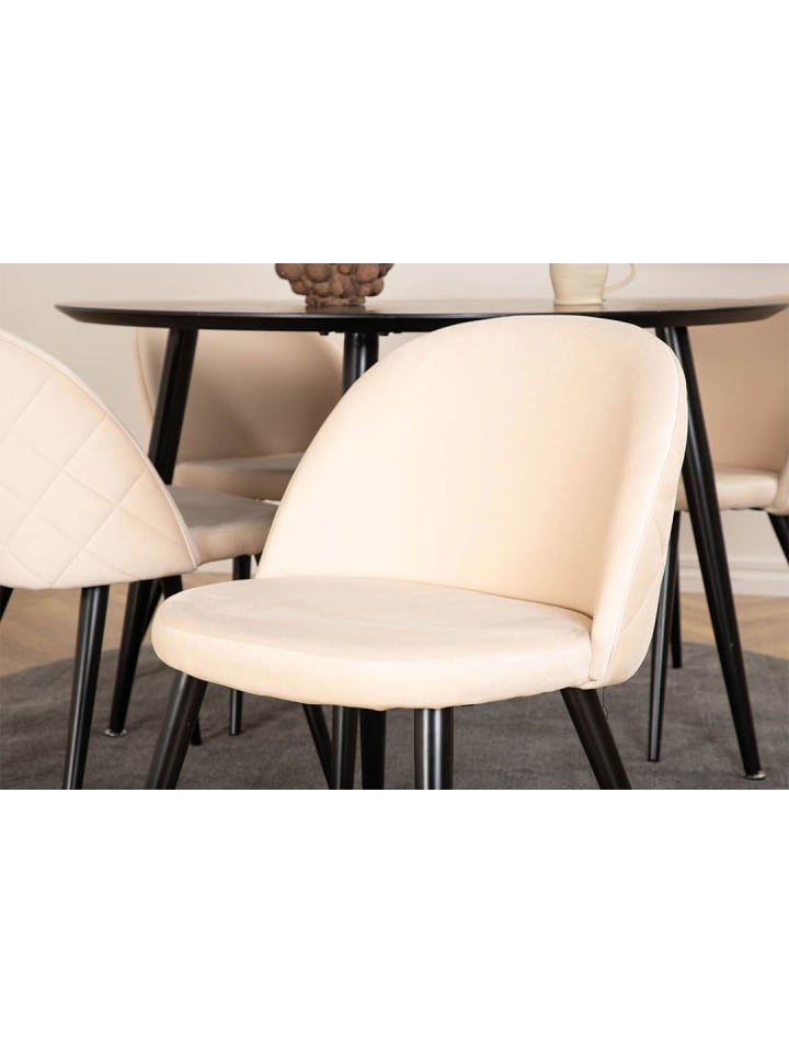 ebuy24 Essgruppe Dipp 31 (5-teilig) Schwarz 115 x 115 cm günstig kaufen onesize