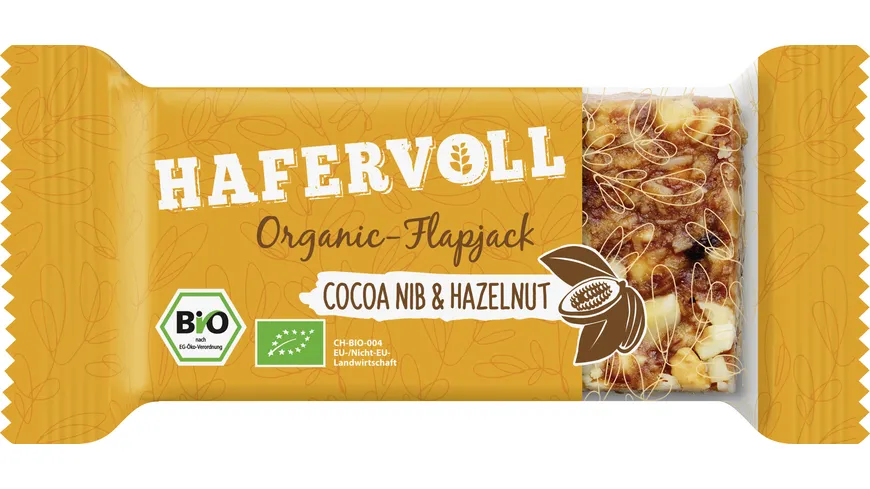 HAFERVOLL Bio Flapjack Cocoa Nib & Hazelnut 60 g