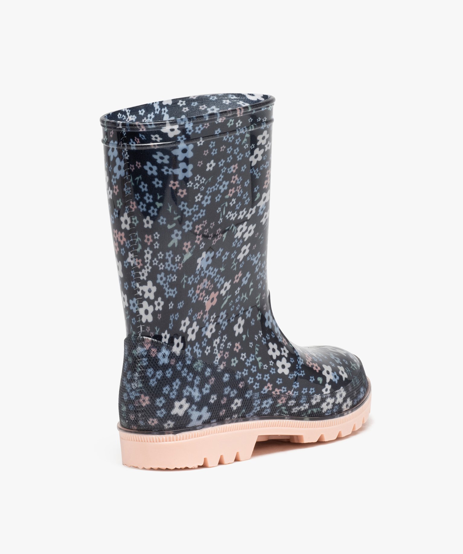 Bottes de pluie fille avec imprimé à fleurs marine | GEMO