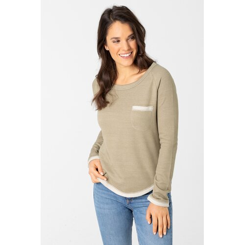DAMEN LANGARMSHIRT W KNIT CREW