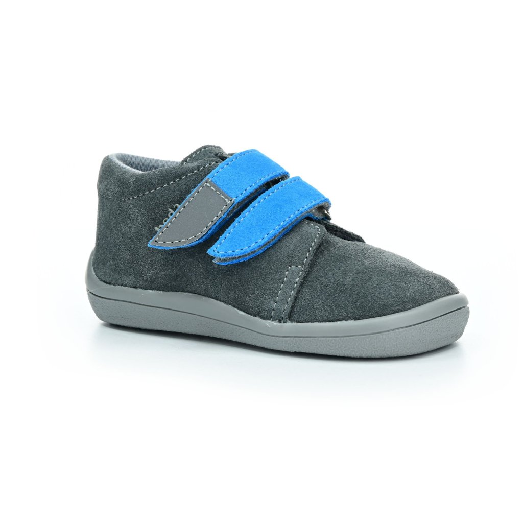 Beda Robin mit Membran und Hinterkappe (BF 0001/W/M/OP/FW) dunkelgraue Barfuß-Stiefeletten