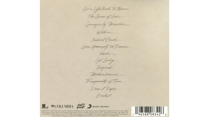 Random Access Memories (Drumless Edition)