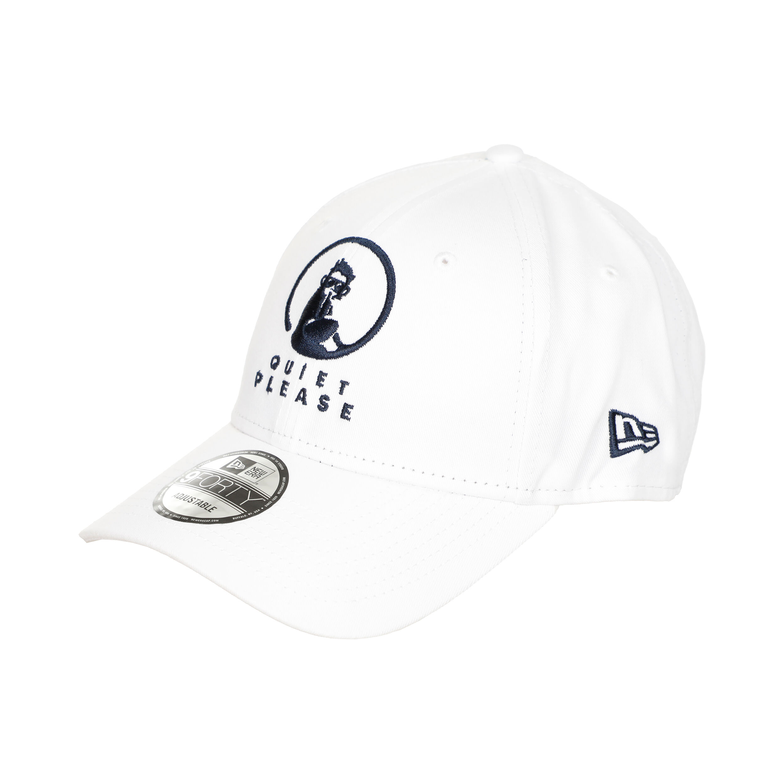 New Era Core 9Forty Cap - Weiß, Dunkelblau
