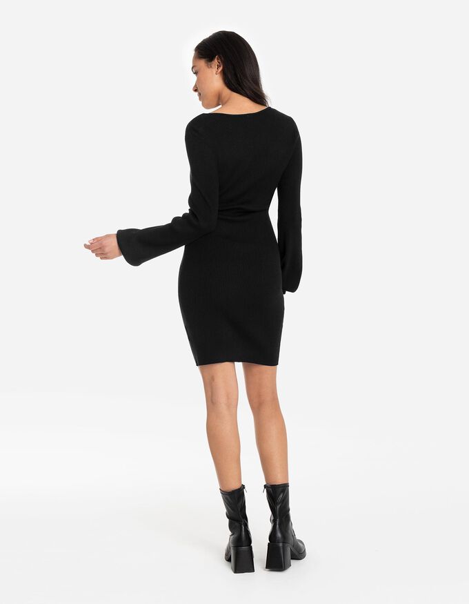 Strickkleid - Puffärmel