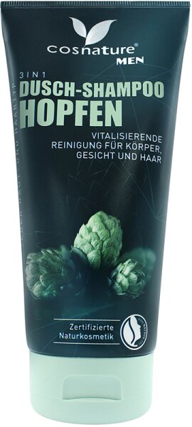 Cosnature Men 3 IN 1 Dusch-Shampoo Hopfen Shampoo