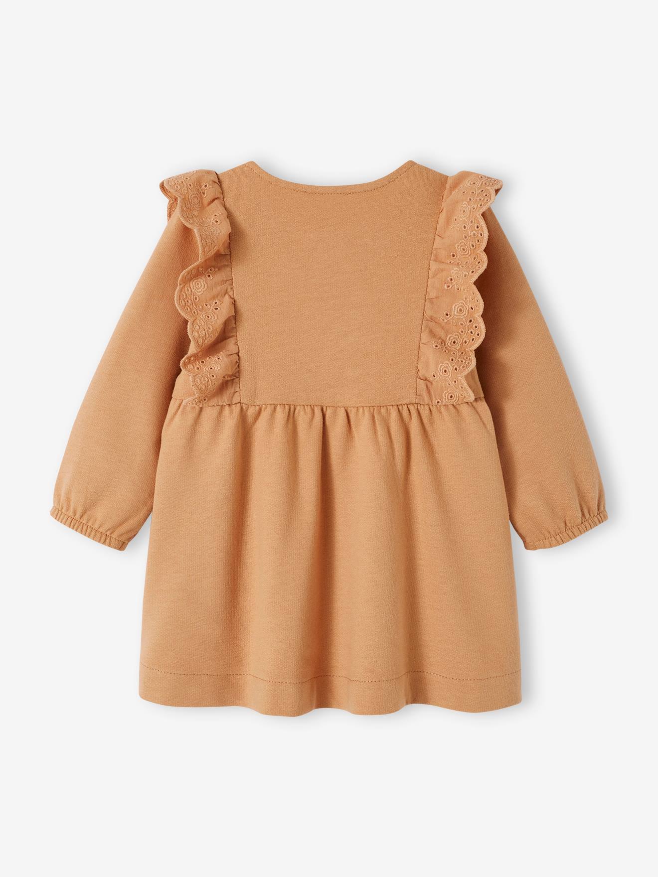 Vertbaudet Mädchen Baby Kleid Oeko-Tex - karamell
