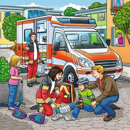 Kinderpuzzle ab 5 Jahren - Helfer in der Not - 49 Teile