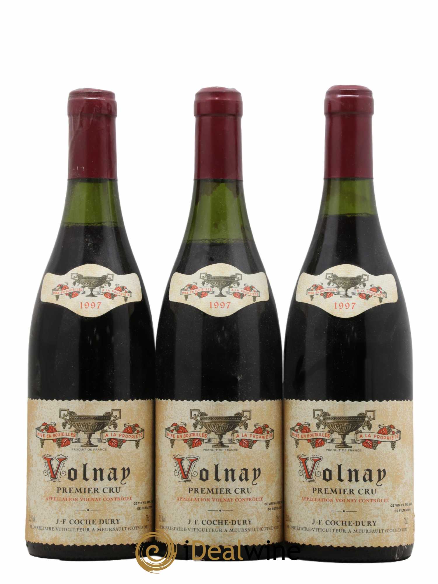 Volnay 1er Cru Coche Dury (Domaine)  1997 - Lot de 3 Bouteilles