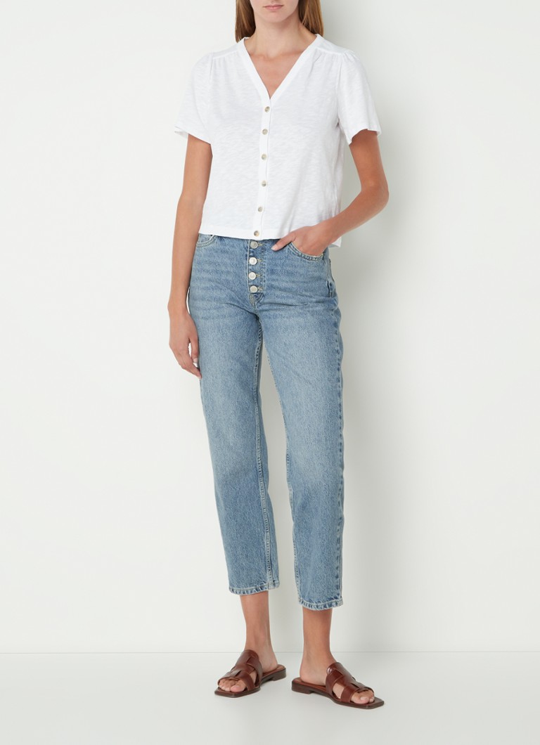 Μπλούζα με φουσκωτά μανίκια Whistles Maeve και κουμπιά
