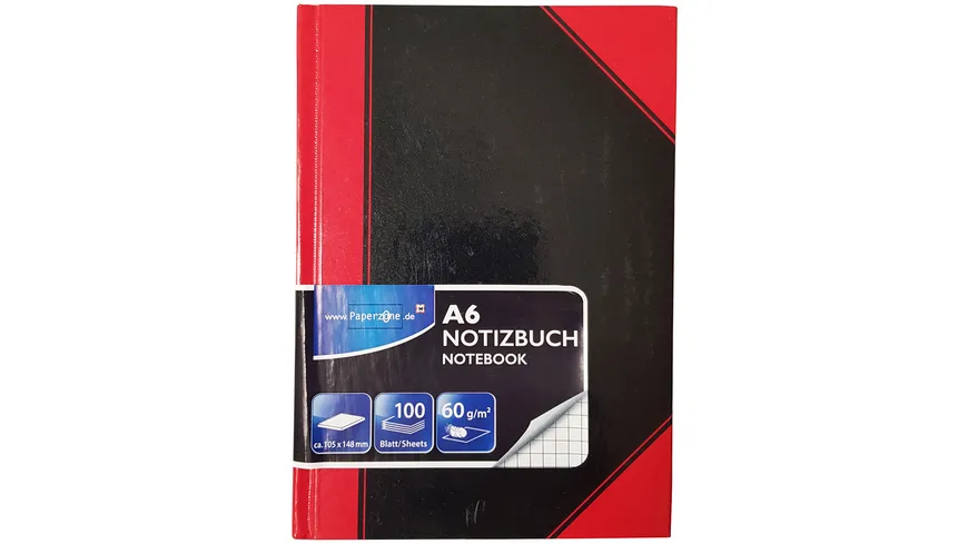 PAPERZONE Notizbuch A6 kariert