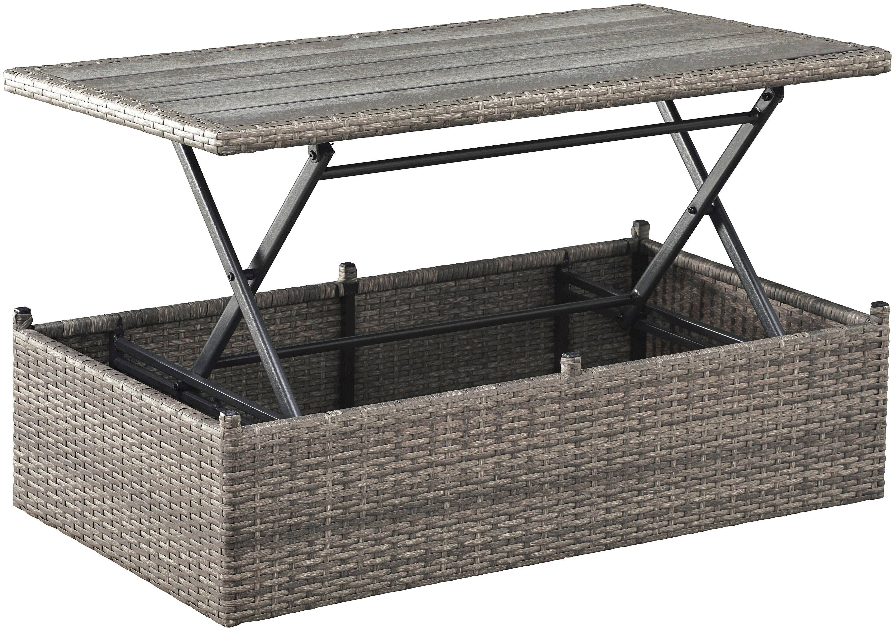 KONIFERA Gartenlounge-Set Lagos Premium, (13-tlg), 3er-Sofa, 3 Hocker, Tisch, Polyrattan