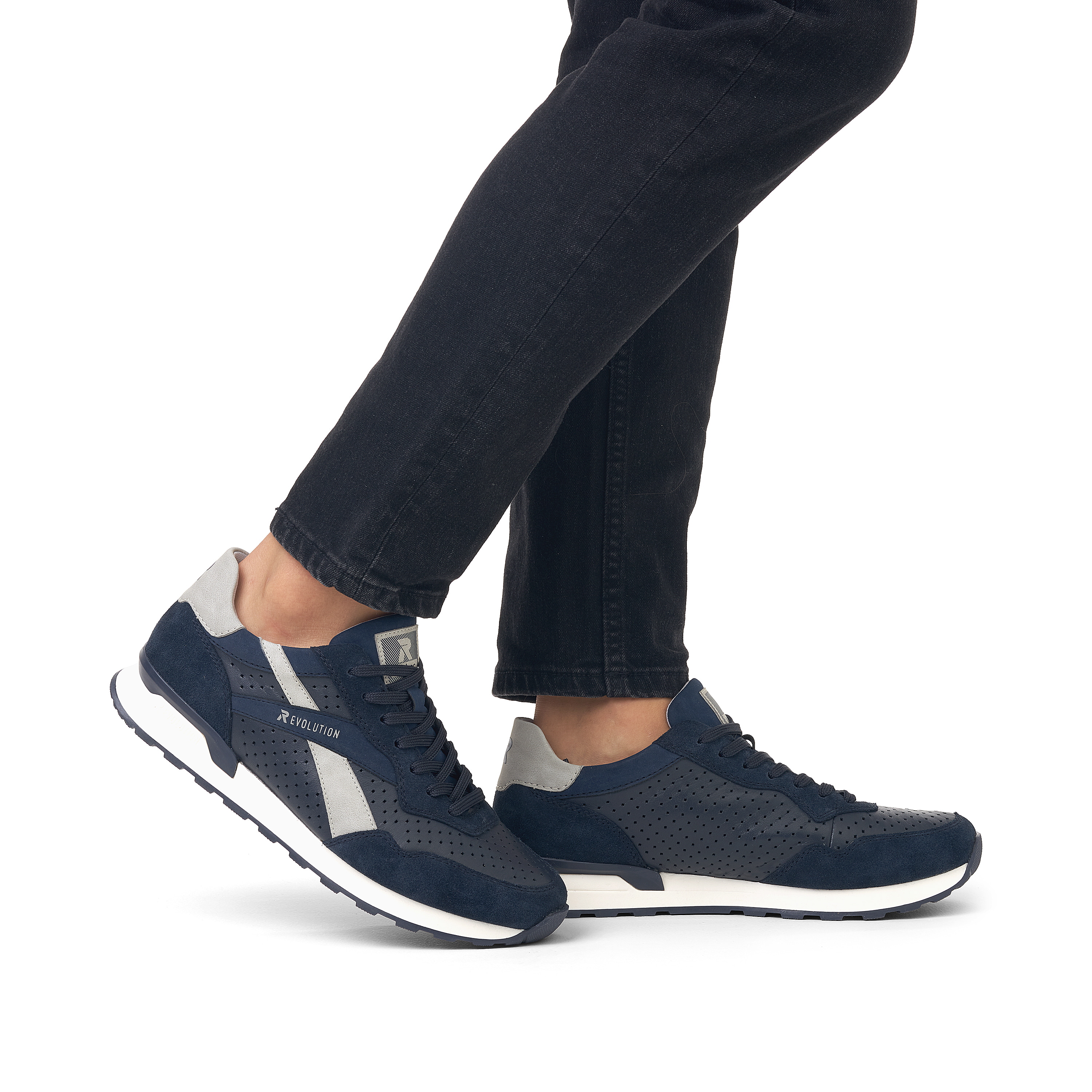 Rieker Herren Sneaker Low dark-blue dusty-grey